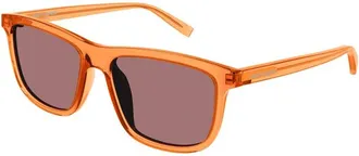 Saint Laurent SL501005 Transparent Acetate Sunglasses - Orange