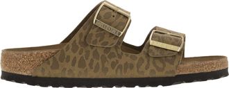 Birkenstock Arizona Leo Sandaal met gespen en dierenprint