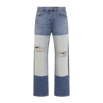 Maison Margiela Straight Jeans, male, Blue, Size: W33 Straight-leg Jeans