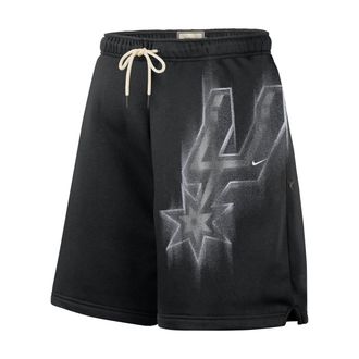 Nike Mens San Antonio Spurs Standard Issue Fleece Basketball Shorts in Black | IQ1543-010