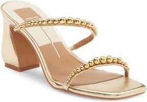 Dolce Vita Tynice Faux Pearl Sandal in Gold Metallic Stella at Nordstrom Rack, Size 5.5
