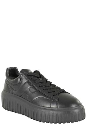 Hogan H-Stripes Leather Platform Sneakers