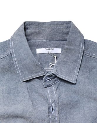 Aglini Slim Fit Colla Long Sleeve Mens Shirt (Pre-Owned)