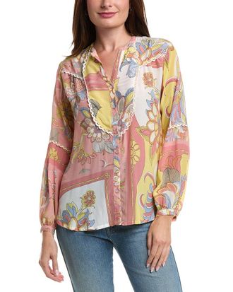 Johnny Was Noellie Silk Shirt