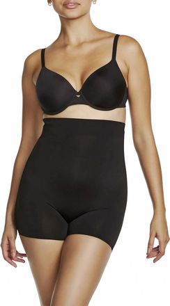 Naomi & Nicole Real Smooth High-Waist Shaping Boyshort In Black