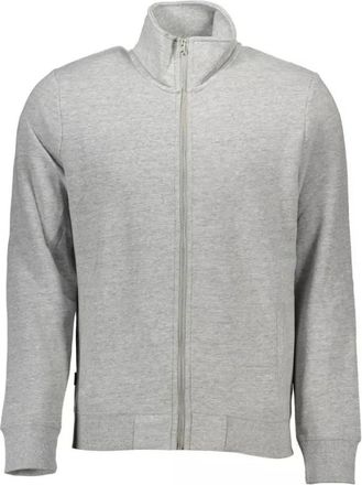Superdry Grijze Sweatshirt met rits en zakken - Heren - Vesten met rits - Grijs - 2XL - Katoen - Hoodies & sweatvesten