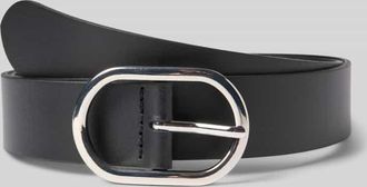 s.Oliver Red Label Damen Gürtel aus hochwertigem Leder mit ovaler Schließe in Black, Größe 100