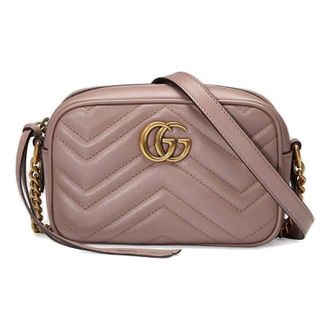 Gucci (WMNS) Gucci GG Marmont Matelasse Mini Bag Rose Antic 448065-DTD1T-5729