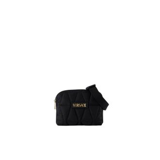 Versace Quilted Medusa Icon Pouch - Heren - Schoudertassen - Zwart - ONE Size - Leer - Tassen