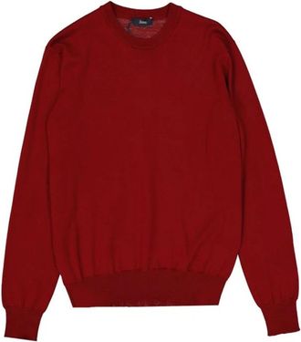 Herno Multicolor Sweatshirt van Virgin Wool - Heren - Ronde hals truien - Rood - L - Truien & Vesten