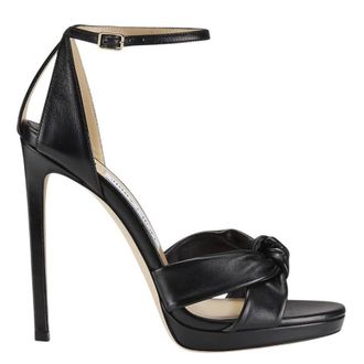 Jimmy Choo London Rosie 120 Nappa Leather Sandals, Brand Size 39.5 ( US Size 9.5 )