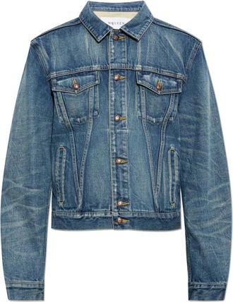 Alexander McQueen Vintage-effect Denim Jacket - Heren - Spijkerjassen - Blauw - XL - Denim - Jassen