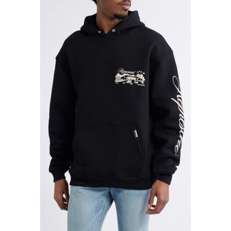 Represent Raceway Graphic Hoodie in Jet Black at Nordstrom Rack, Size Medium