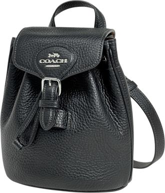 Coach Black Leather Backpack (Pre-Owned)
