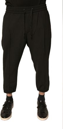 Dolce & Gabbana Mens Cropped Trousers Relaxed Fit - Black - Size EU 50 (Mens)