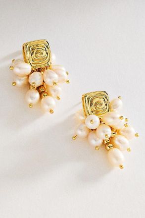 Luv AJ The Seychelles Pearl Statement Stud Earrings
