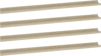 vidaXL Vidaxl - Estantes De Pared 4 Unidades Roble Sonoma 115x9x3 Cm