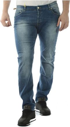 Daniele Alessandrini Jeans - Heren - Slim Fit Jeans - Blauw - W38 - Katoen - Jeans