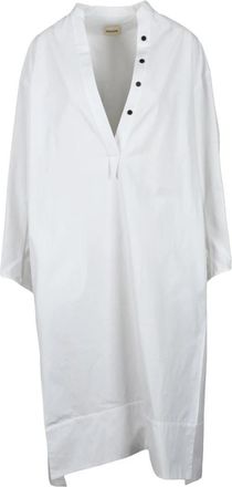 Khaite jurk vrouw - Dames - Casual kleedjes - Wit - M - Katoen - Kleedjes