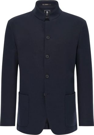 Boggi Milano Blazer con colletto alla coreana - Blu
