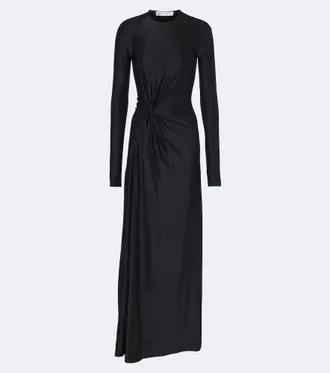 Victoria Beckham Florence gathered jersey gown
