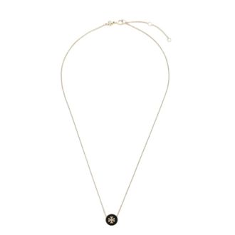 Tory Burch Tory Burch, Necklaces, female, Yellow, Size: ONE SIZE Icon Enamel Pendant Necklace