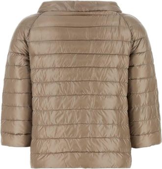Herno Womens Reversibile Down Jacket Beige Nylon