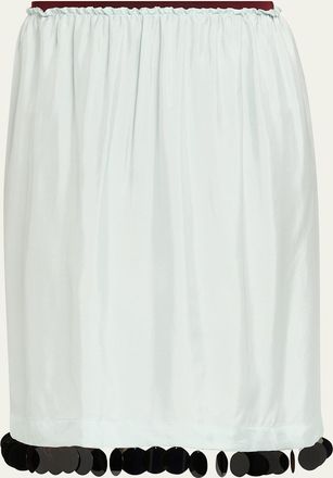 Plan C Dot Sequined Knee-Length Slip Skirt