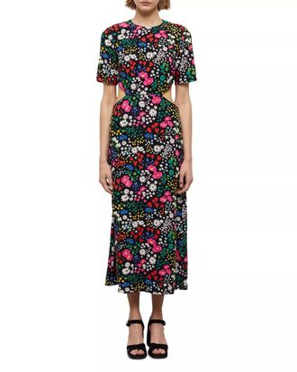 The Kooples Joyful Flowers Midi Dress In Floral