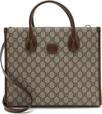 Gucci Beige Gg Supreme Canvas Retro Small Tote (Authentic Pre-Loved)