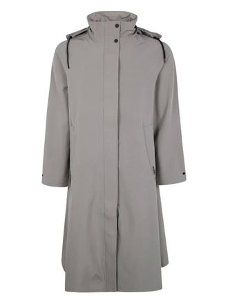 Rains Suva Vision Softshell A-line hooded raincoat - women - Polyester/Elastane - M - Grey