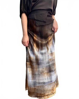 Avant Toi Gonna Seta Skirt In Antelope