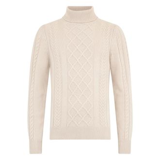 Moorer Turtlenecks, male, Beige, Size: M Cimone Turtleneck Sweater