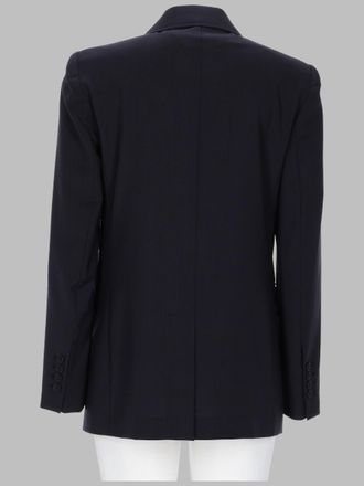 Max Mara Single-Breasted Wool Blazer - Blue
