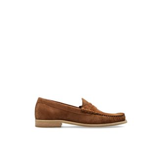 Stuart Weitzman Schoenen, Dames, Bruin, 39 1/2 EU, Leer, Lottie Loafer