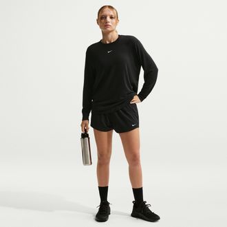Nike Womens One Dri-FIT Mid-Rise 3 Brief-Lined Shorts in Black | DX6010-011