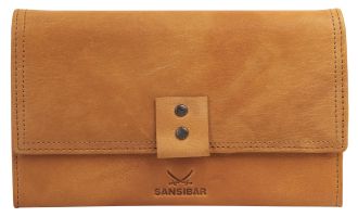 Sansibar Geldb&ouml;rse SANSIBAR, Damen, cognac, Leder, Strukturmuster, Kleinlederwaren Geldb&ouml;rse, echt Leder