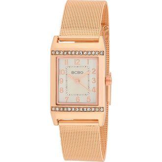 BCBGeneration Retro Quartz Mesh Strap Bracelet Watch, 23mm in Rose Gold at Nordstrom Rack