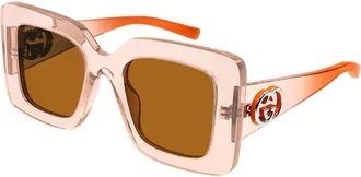 Gucci Brown Square Ladies Sunglasses GG2025S 004 49