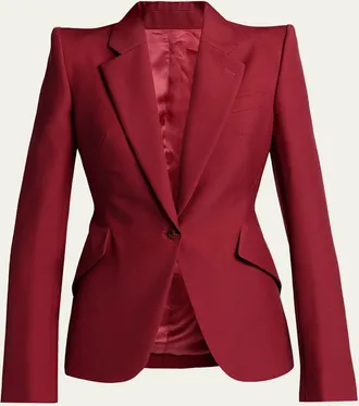 Alexander McQueen Certified Wool Mohair Single-Breasted Jacket