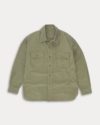 Fortela CPO 2.0 Cotton Drill Overshirt in Green at Nordstrom, Size X-Large Eu