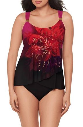 Miraclesuit Petali Rosa Dazzle One-Piece Swimsuit in Black/multi at Nordstrom, Size 18