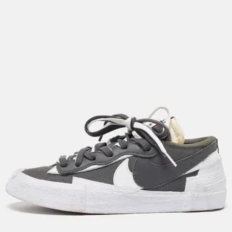 Nike Blazer Size 40 Grey Leather and Suede Low Top Sneakers