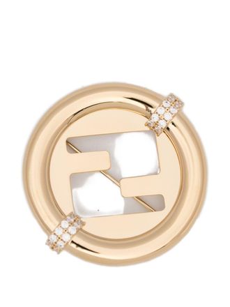 Fendi Ever Round Brooch