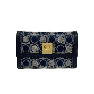 Ferragamo Canvas Leather Wallet (Tri-Fold) (Pre-Owned)