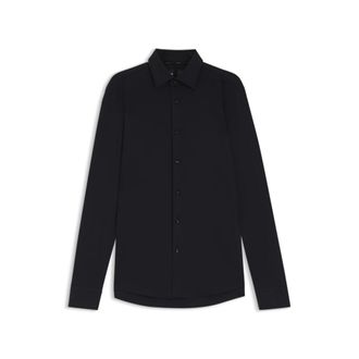 BOSS Slim-fit shirt in brushed stretch flannel