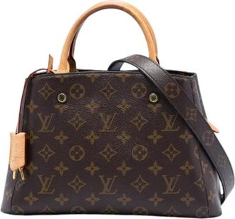 Louis Vuitton Pre-owned Montaigne BB - Dames - Vintage Handtas - Bruin - ONE Size - Leer - Vintage