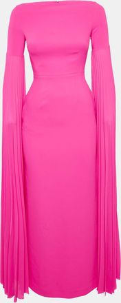 Solace London Fuchsia Pink Crepe Grace Maxi Dress