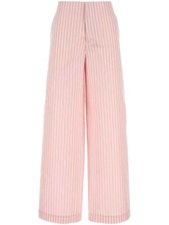 Philosophy di Lorenzo Serafini striped palazzo pants - women - Cotton/Polyester - 42 - Pink