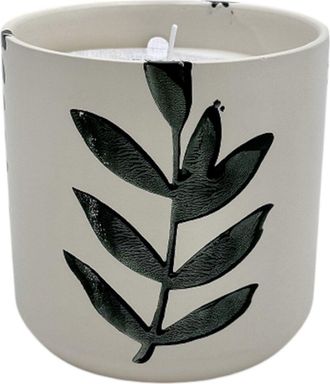 Sagebrook Home 5In 13Oz Blossom Leaf Print Candle